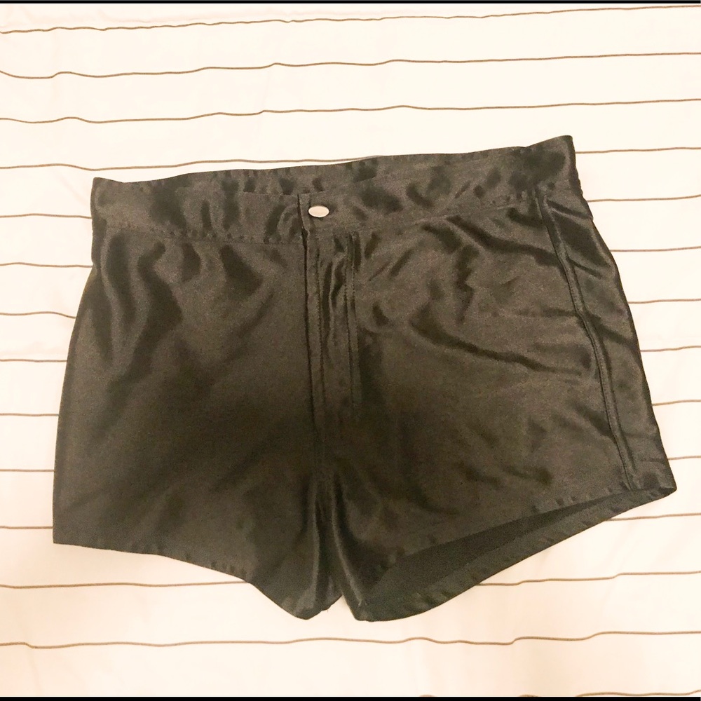 High waisted disco shorts